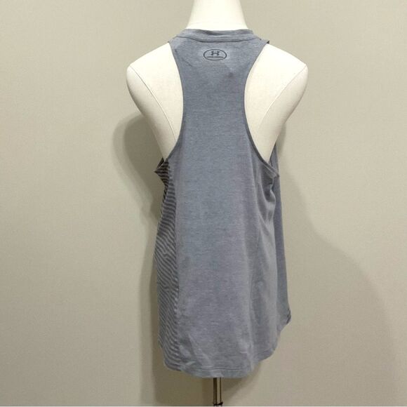 Womens Chicago Bulls Tank Top Grey Sz M New Under Armour Racer Back HeatGear - Picture 7 of 7